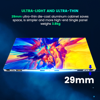 Portable All in One Integrated Lifting Folding P0.93 P0.78 Rental Video Wall Micro COB Indoor Led Display Screen for Conference