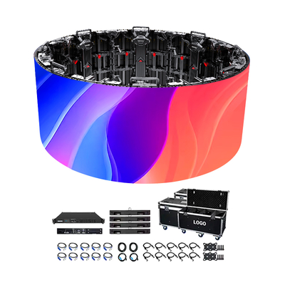 HD Waterproof Big Out Door Modules Hang Truss Stage Backdrop Exhibition Church Display Portable Mobile Curved LED Rental Screens