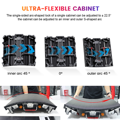 HD Waterproof Big Out Door Modules Hang Truss Stage Backdrop Exhibition Church Display Portable Mobile Curved LED Rental Screens