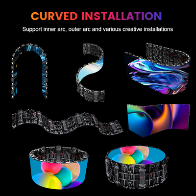 Indoor Outdoor Curved P3.91 P3 P2.6 P4 Flexible Video Wall Pantallas LED Rental Screen Display for Event Exhibition Expo Stage