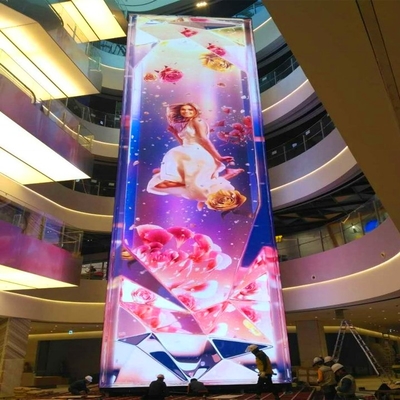 High Quality Shopping Mall Ceiling Hang Transparent Curtain Advertising Screen P3.91 High Brightness Pantalla Led Transparente