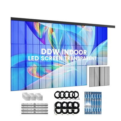 Super Bright Clear Curtain Video Wall Panel P2.6 P2.8 P3.91 Transparent Led Screen for Exhibition Showroom Advertising Display
