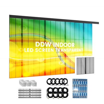 Reliable Quality Airport Clear Glass Advertising Video Wall P2.6 P3.91 P5 P10 P15 Transparent Led Screen With Complete System